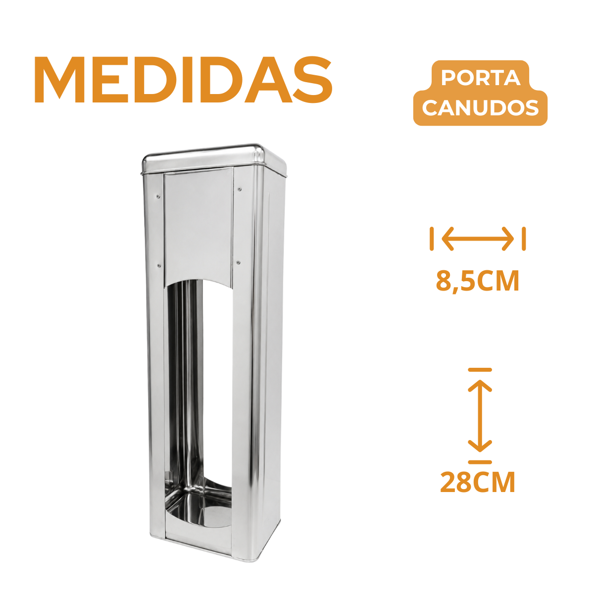 Porta Canudos Aço Inox
