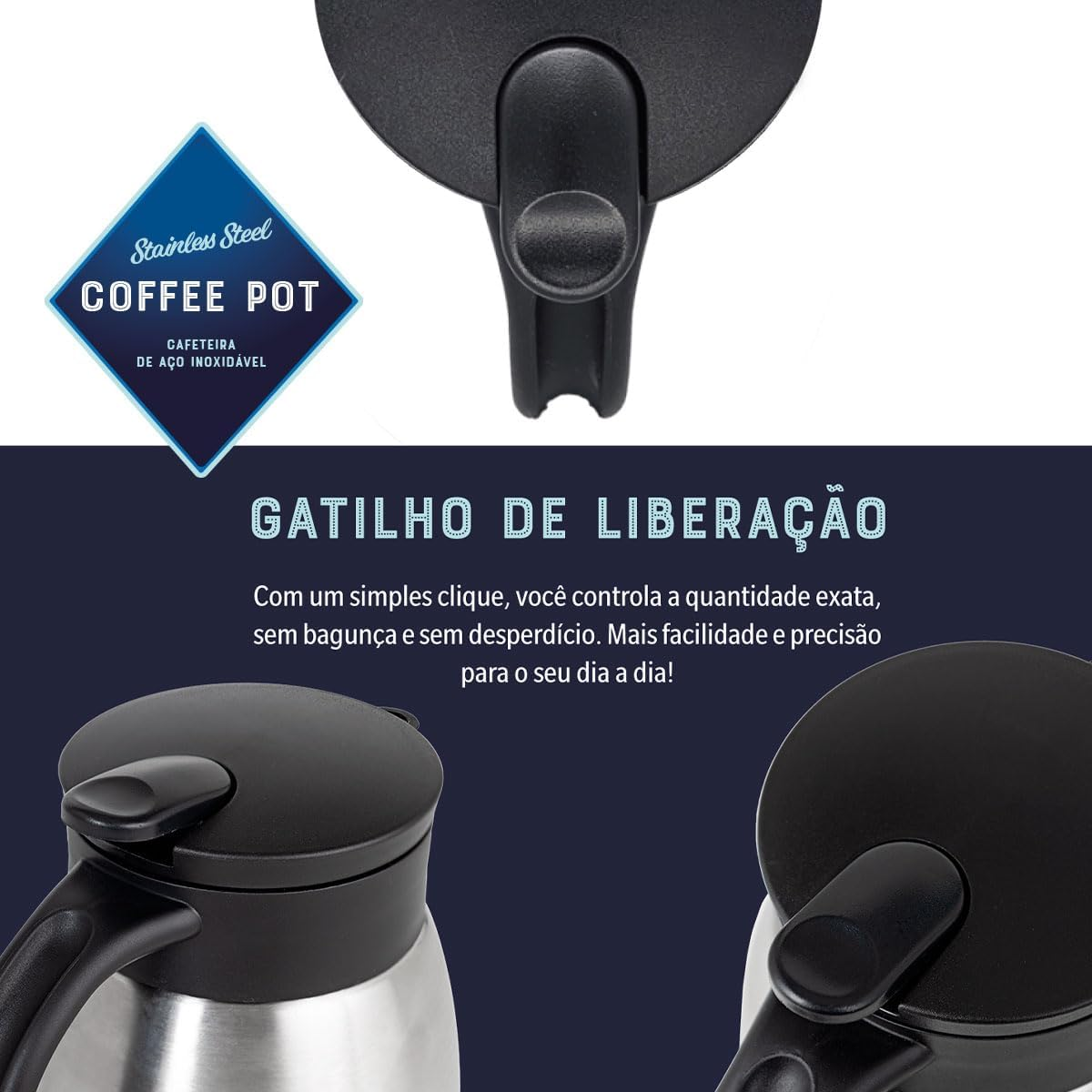 Garrafa Térmica Aço Inox 1 Litro