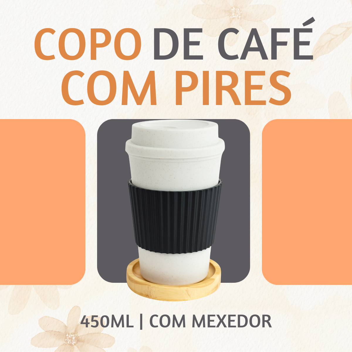 Copo starbucks 450ml bambu e pires pinus