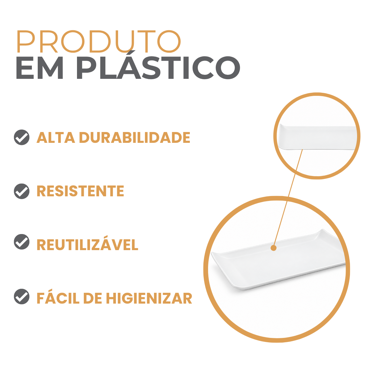 Bandeja Coffee Polipropileno Branca