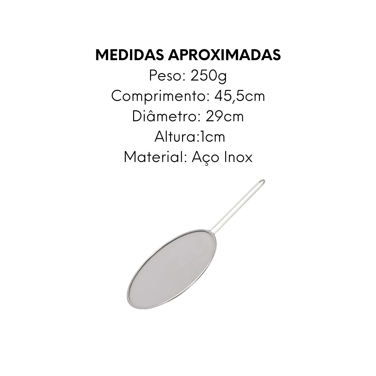 Tela Anti-Respingo Para Fritura 29cm Mimo Style