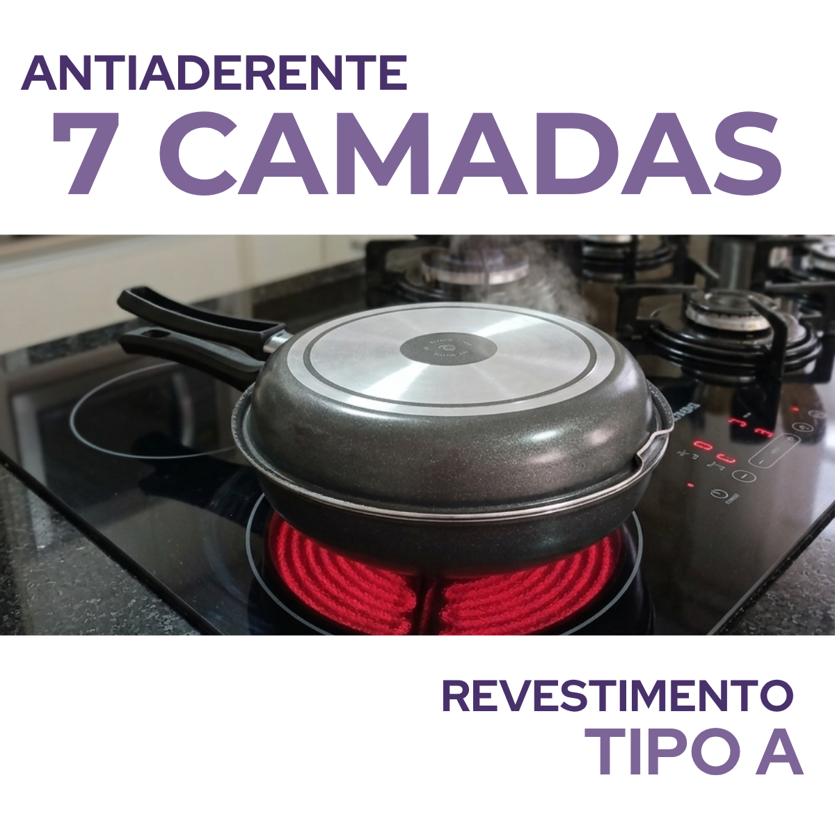 Frigideira Dupla Antiaderente 24cm