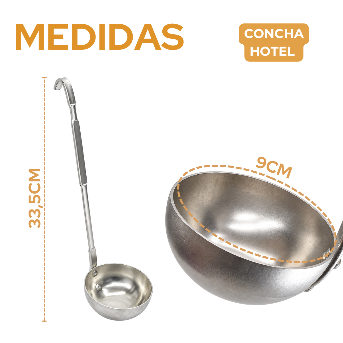 Concha Hotel Servir Aluminio N°9
