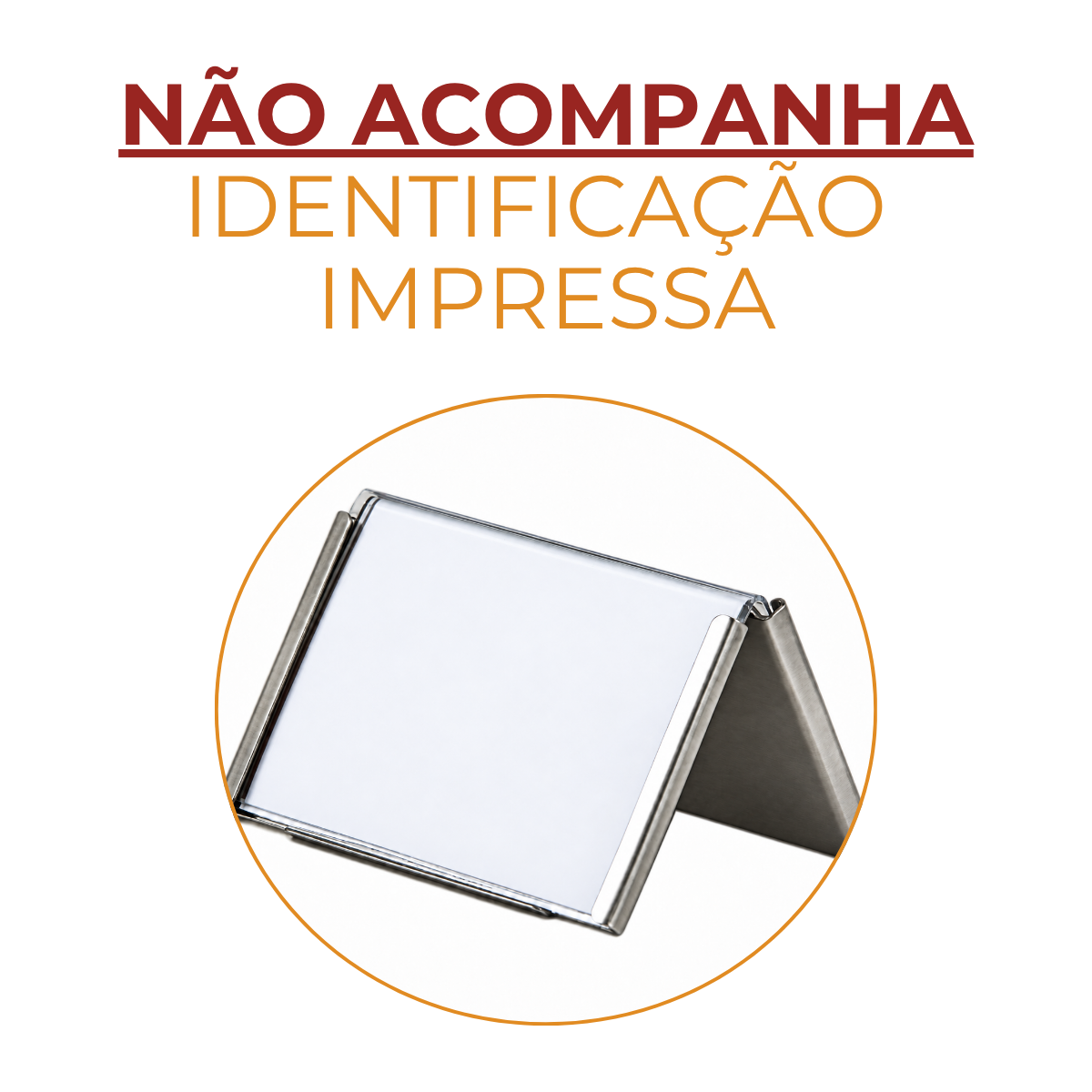 Mini Display de Mesa em Aço Inox