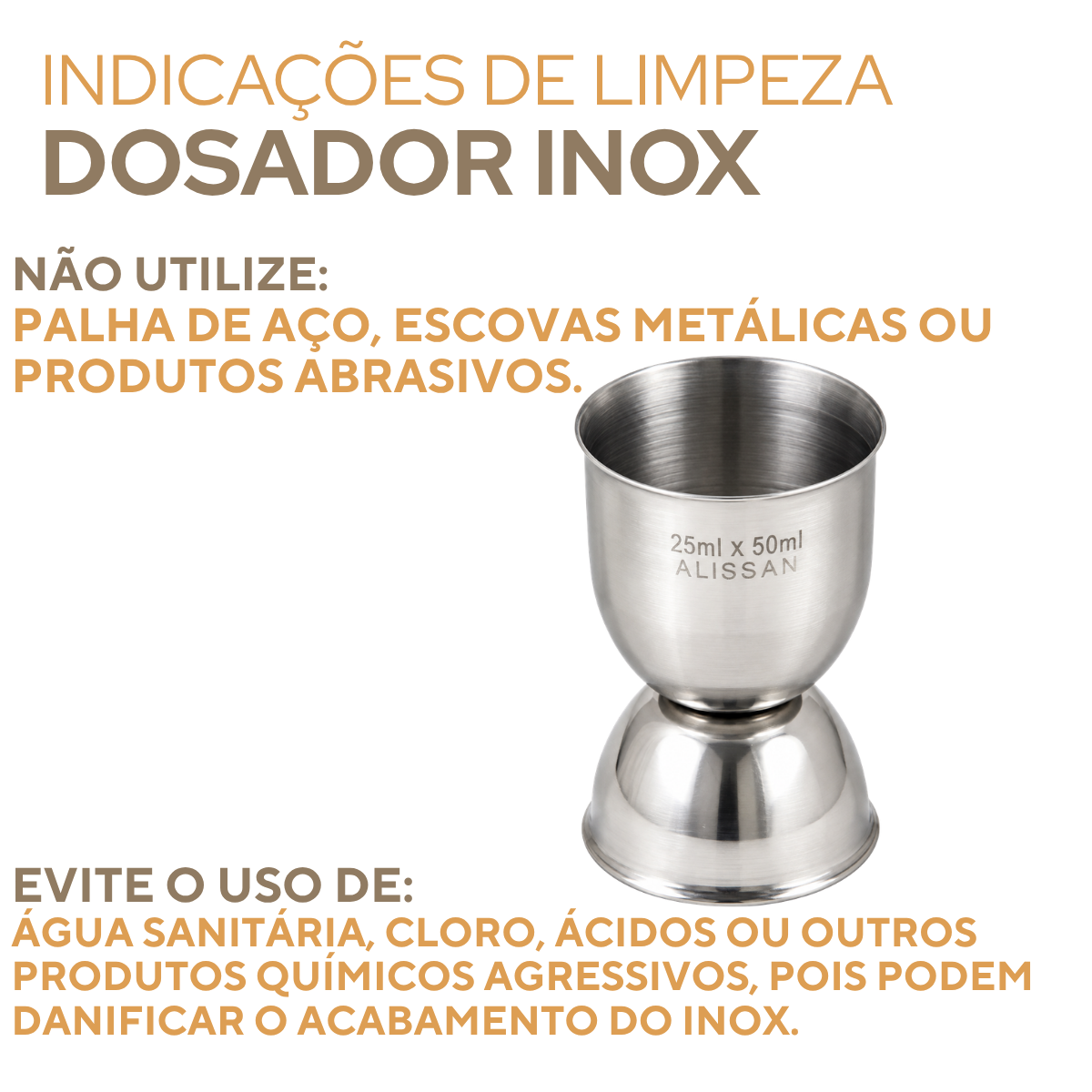 Dosador de Bebidas 25x50ml Aço Inox
