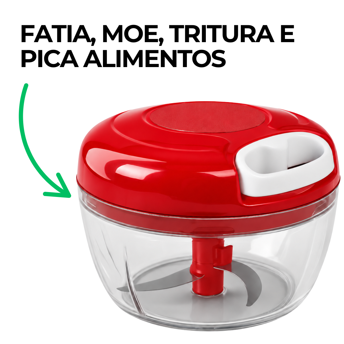 Processador de Alimentos 500ml Vermelho