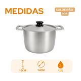 Caldeirão Com Tampa N14 Aluminio Fundido