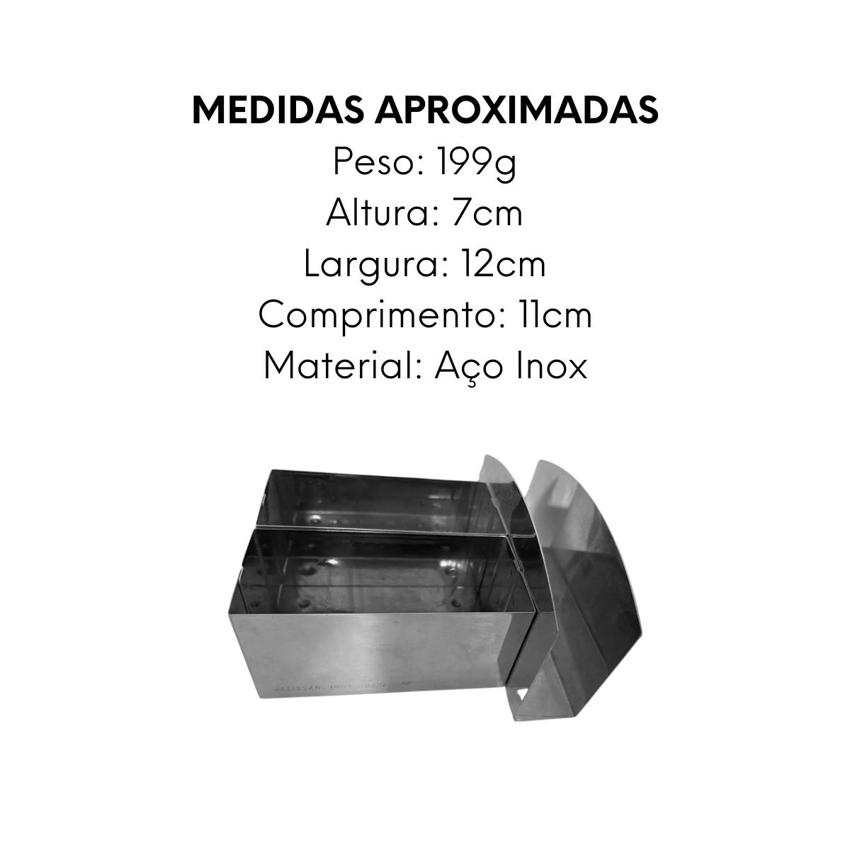Porta Sachê Guardanapo em Aço Inox Alissan