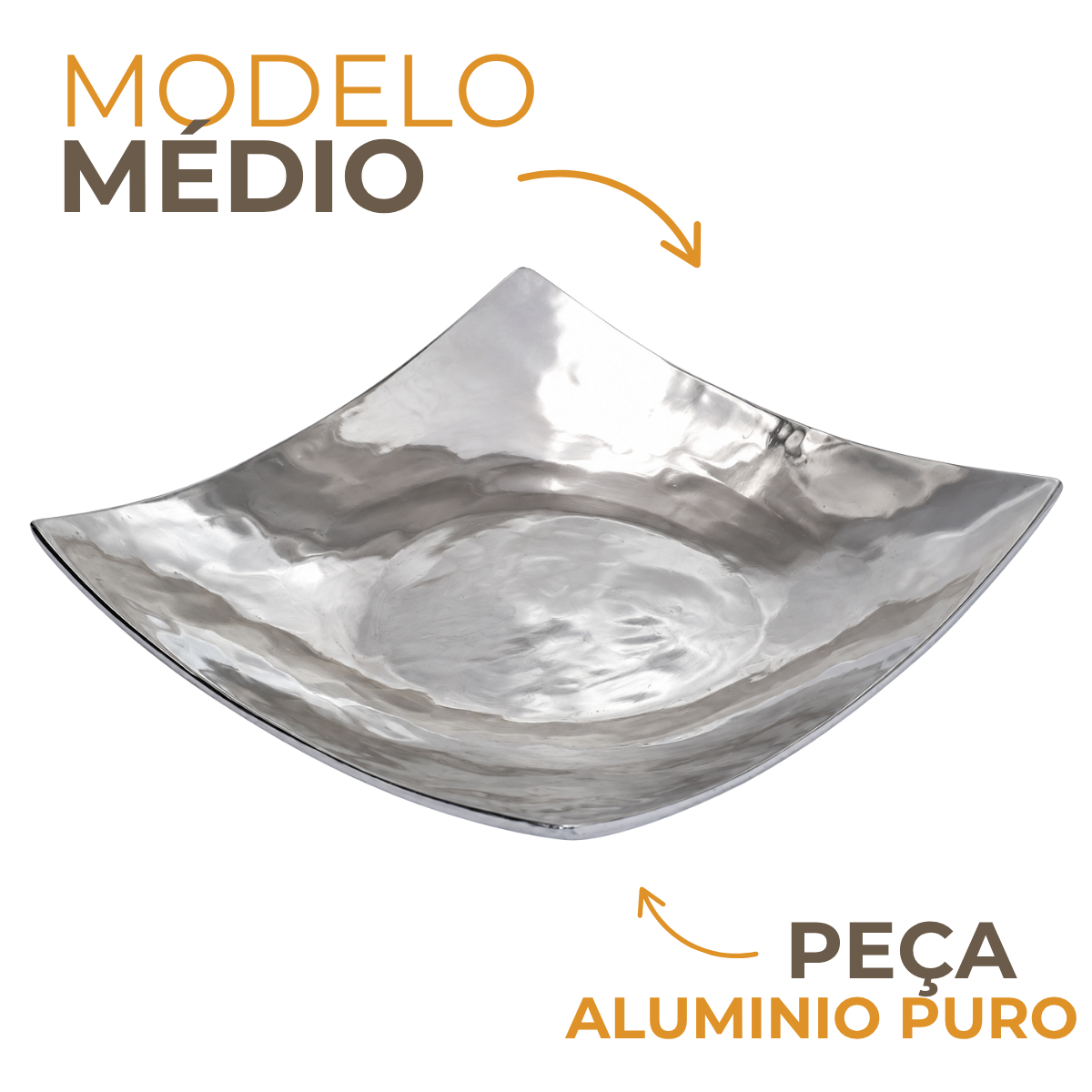 Centro de Mesa Paulino em Alumínio Fundido