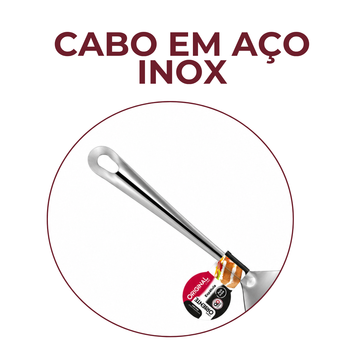 Espatula Oriente Aço Inox 27cm