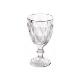 Taça Licor de Vidro Com Filete de Ouro Lyor