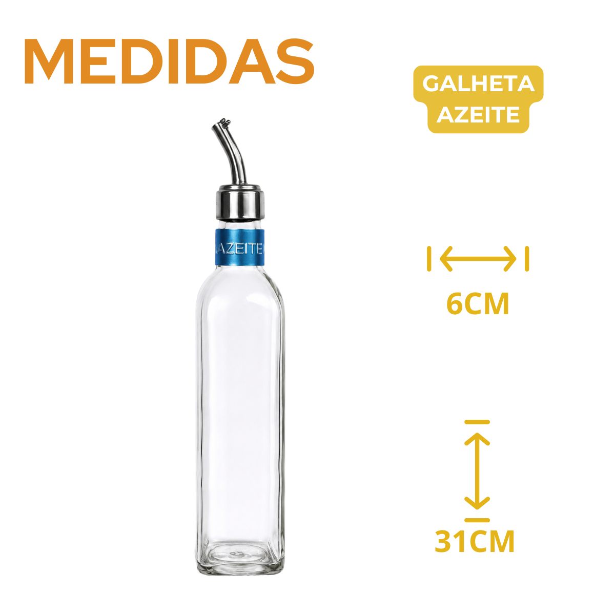 Galheteiro Azeite Vidro 500ml Servir