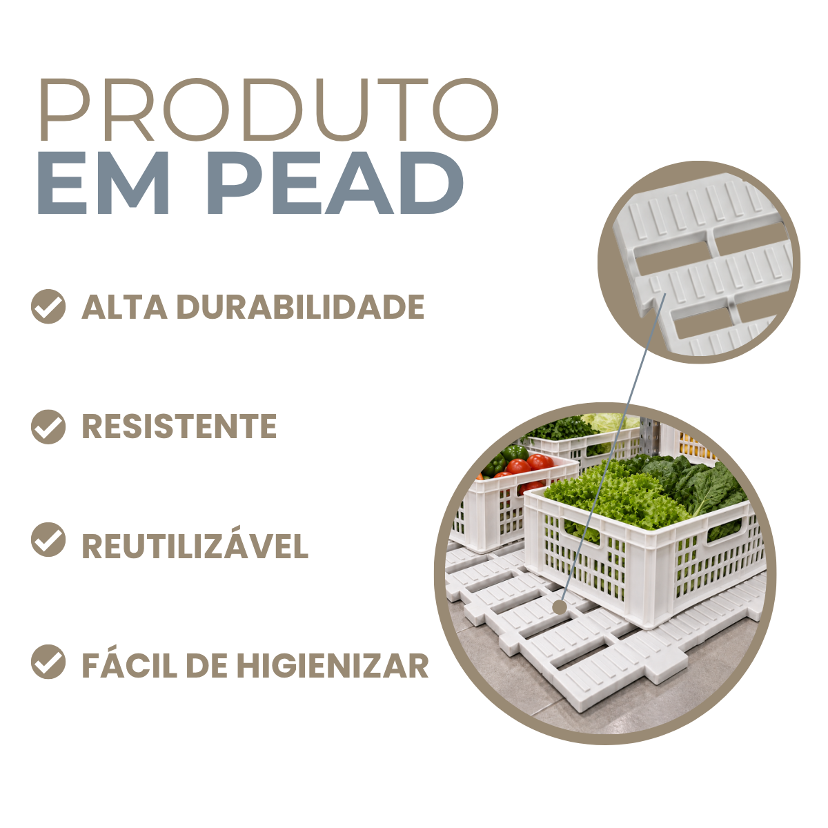 Piso estrado plástico pallet pesado