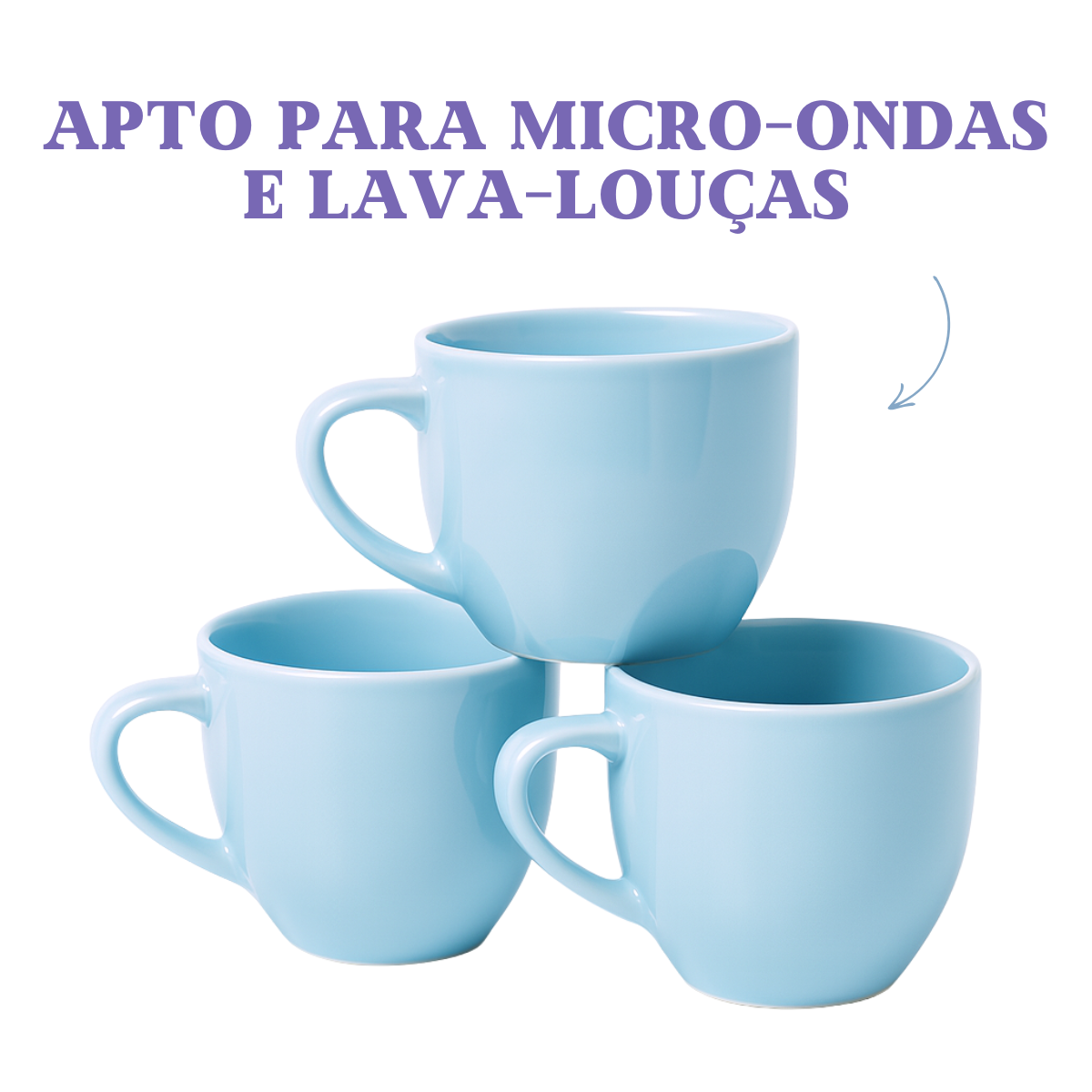 Jogo 6 Xícara De Chá Porcelana Café Casa Com Pires Madeira Azul