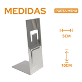 Porta Menu Aço inox