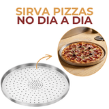 Forma de Pizza com Furos Hotel N35 em Alumínio 35cm