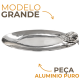 Centro de Mesa Bertuzzo em Alumínio Fundido Polido 49,2cm