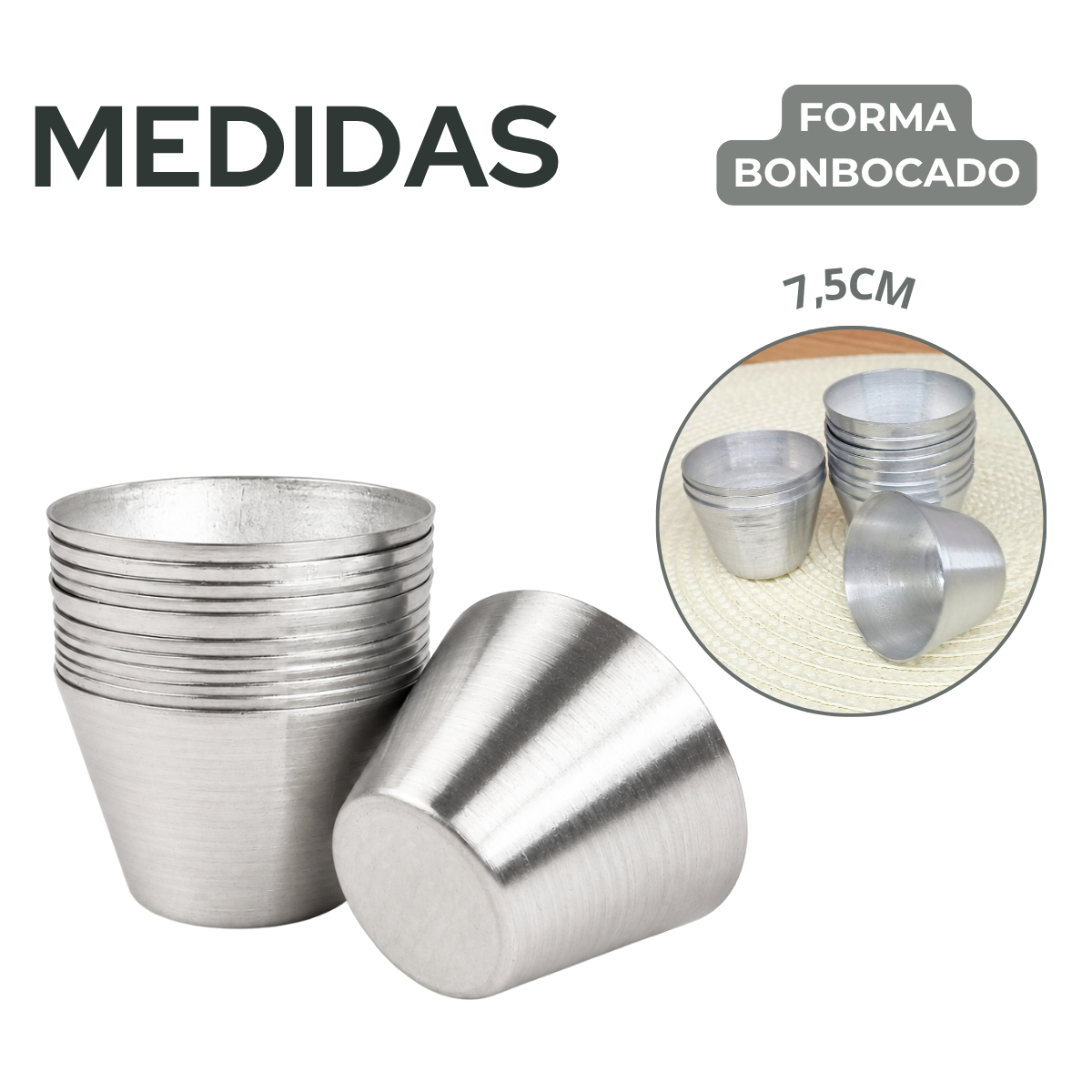 Jogo Forminha Bonbocado N4 Aço Inox