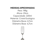 Taça Champagne Roberta 220ml Bohemia Cristal Ecológico