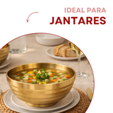 Tigela Bowl Dourado Servir 500ml