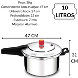 Panela de Pressão NewLine Polida 10L Eirilar