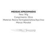 Faca Desossa Branca Mundial em Aço Inox Hercules