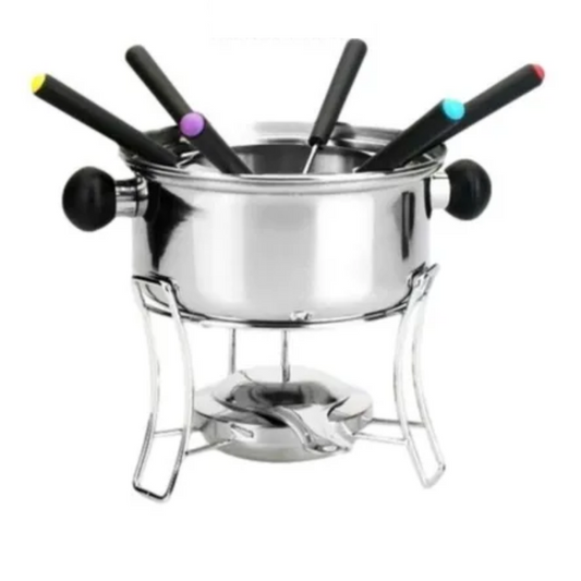 Conjunto Fondue em Aço Inox 10Pçs