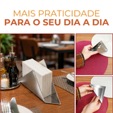 Porta Guardanapo Triangular em Aço Inox Alissan