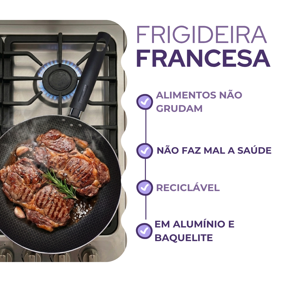 Frigideira Francesa Antiaderente 26cm