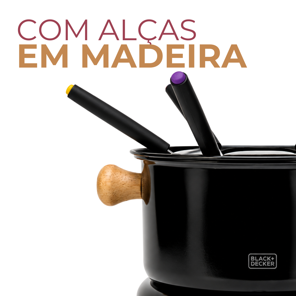 Conjunto Fondue Preto 10peças