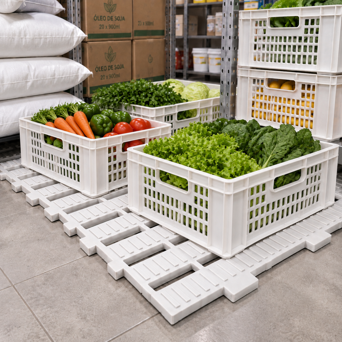 Piso estrado plástico pallet pesado