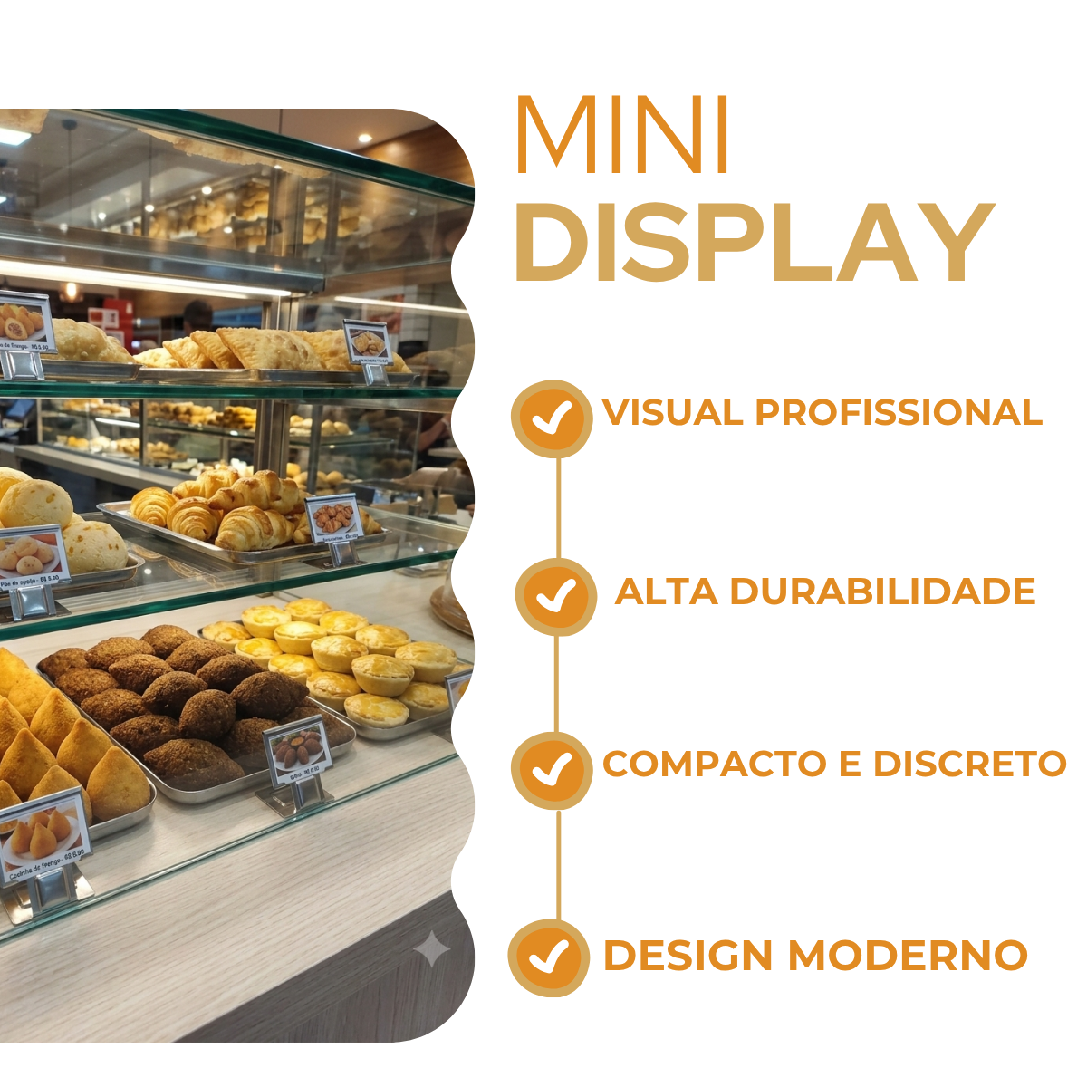 Mini Display de mesa para identificação