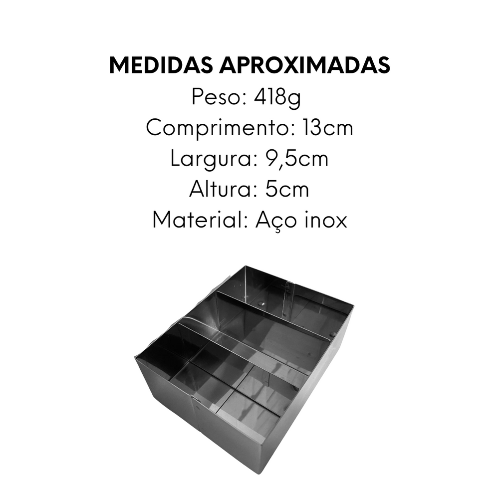 Porta Sache e Guardanapo Grande em Aço Inox Alissan