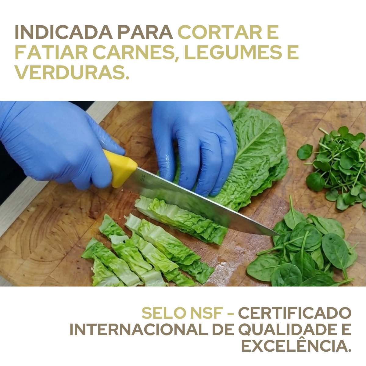 Faca Cheff 8° Cabo Amarelo