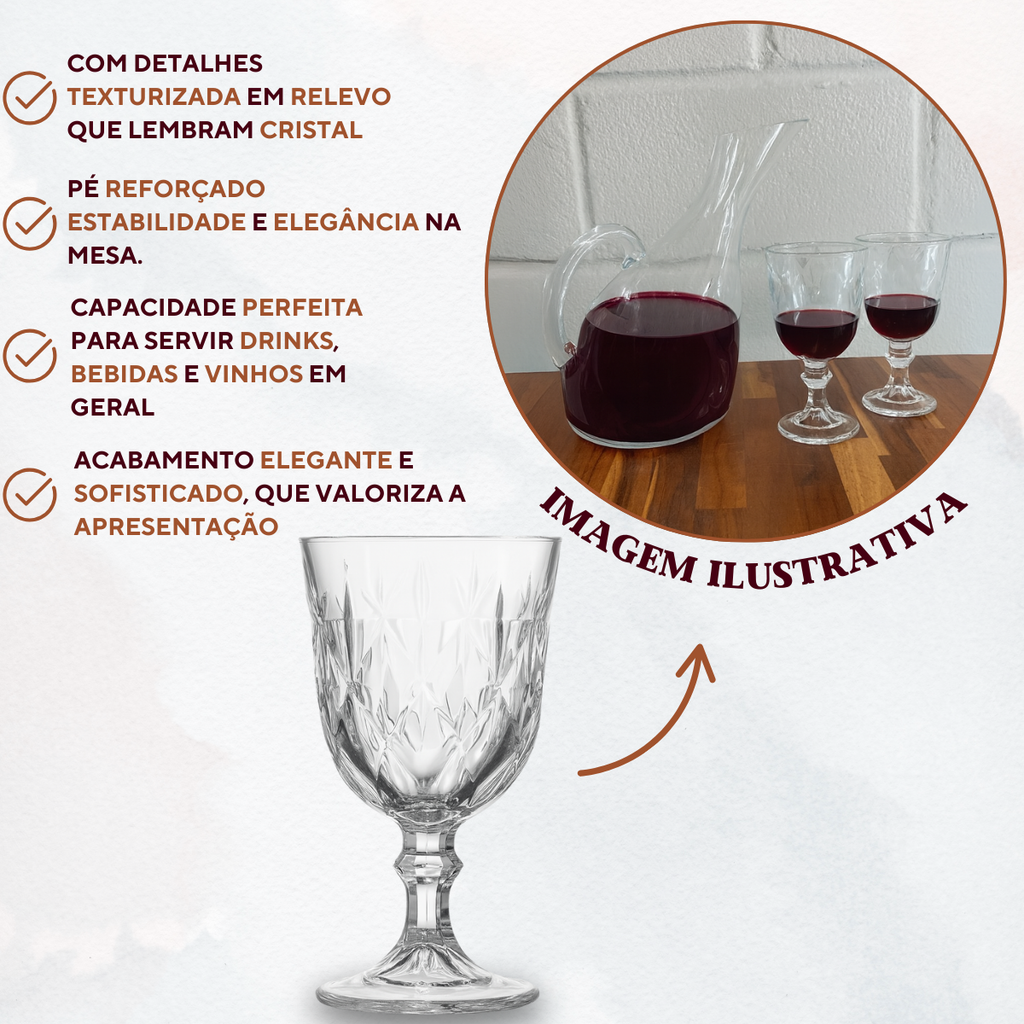 Taça vidro 230ml bulgaria