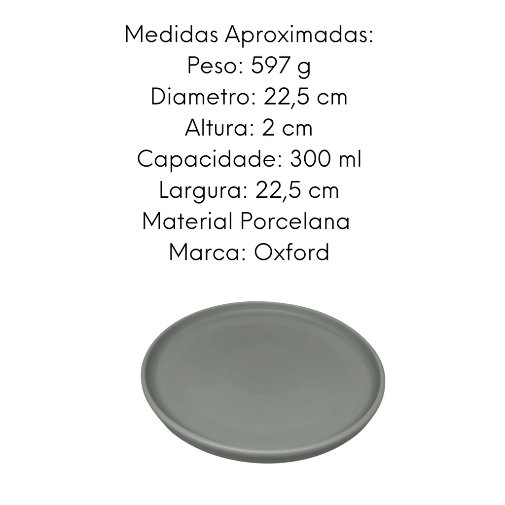 Prato Salada de Sobremesa Menta Oxford Oxford