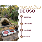 Fogão Elétrico Camping 2 Bocas 220V