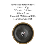 Prato Melamina Rutic 20cm Gourmet Mix