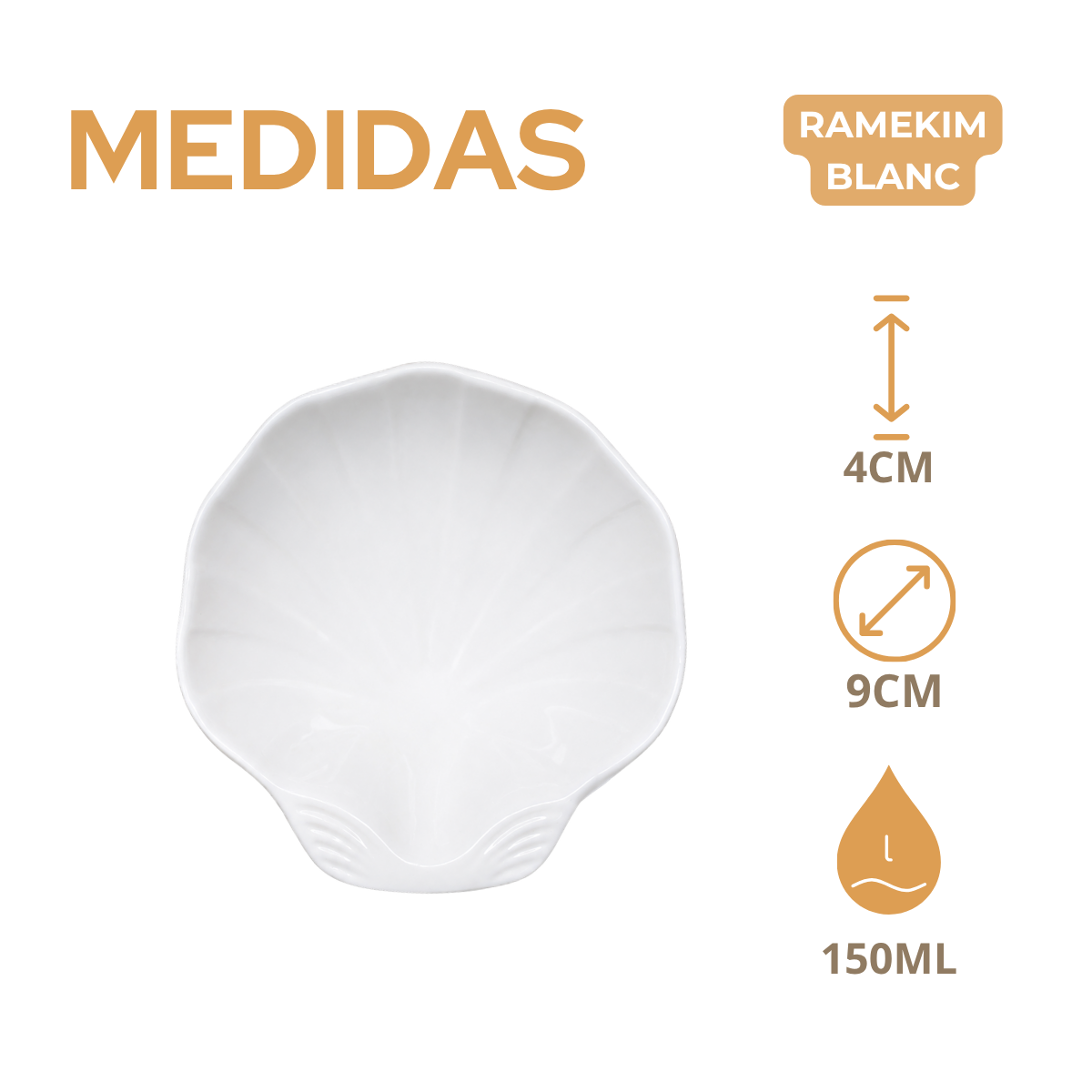 Ramekin Porcelana Blanc 150ml