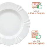 Prato Fundo Soleil Branco Oxford Porcelana 24cm