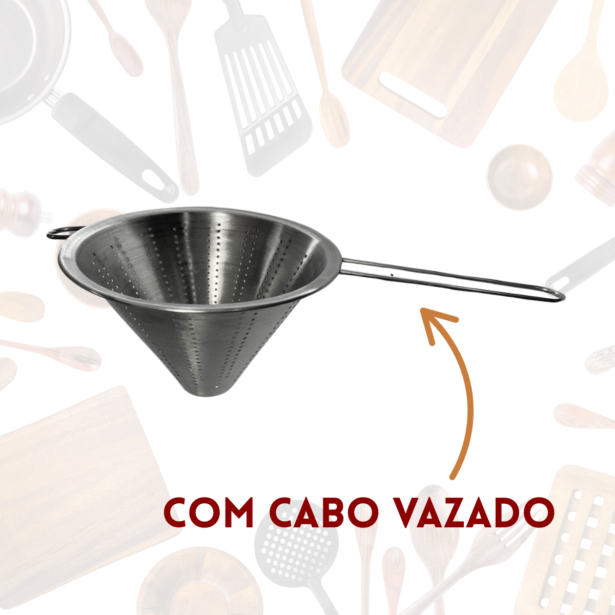 Passador Chinoy 20cm Inox - A Gourmet
