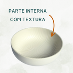 Tigela Flat Zen Cerâmica 600ml - A Gourmet