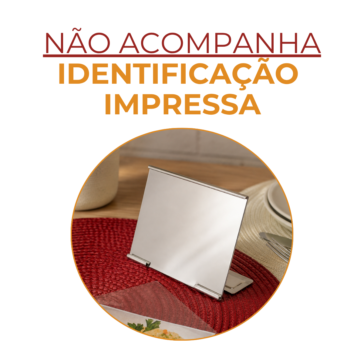 Display Aço Inox Identificação