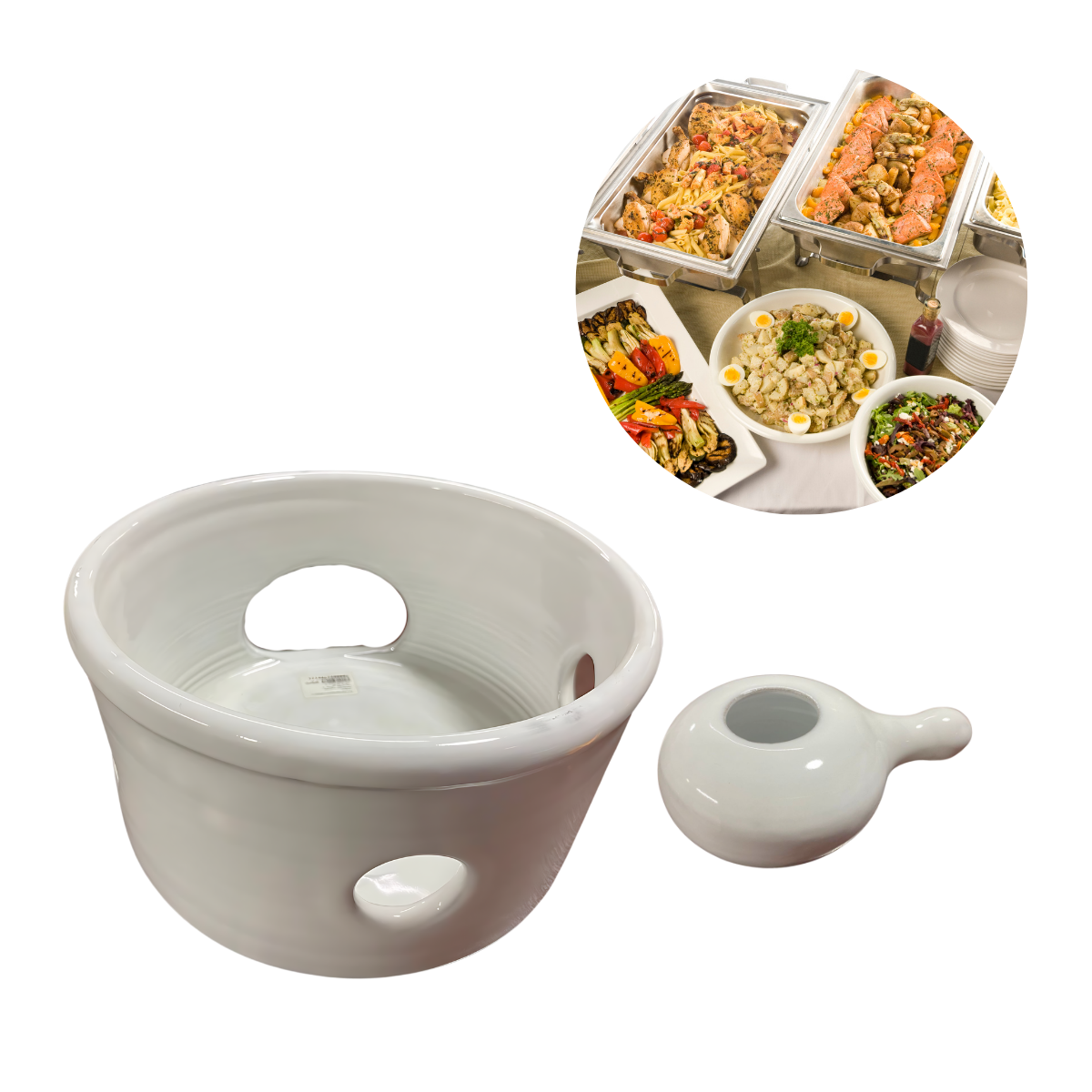 Fogareiro Cerâmica Branca N3 - A Gourmet