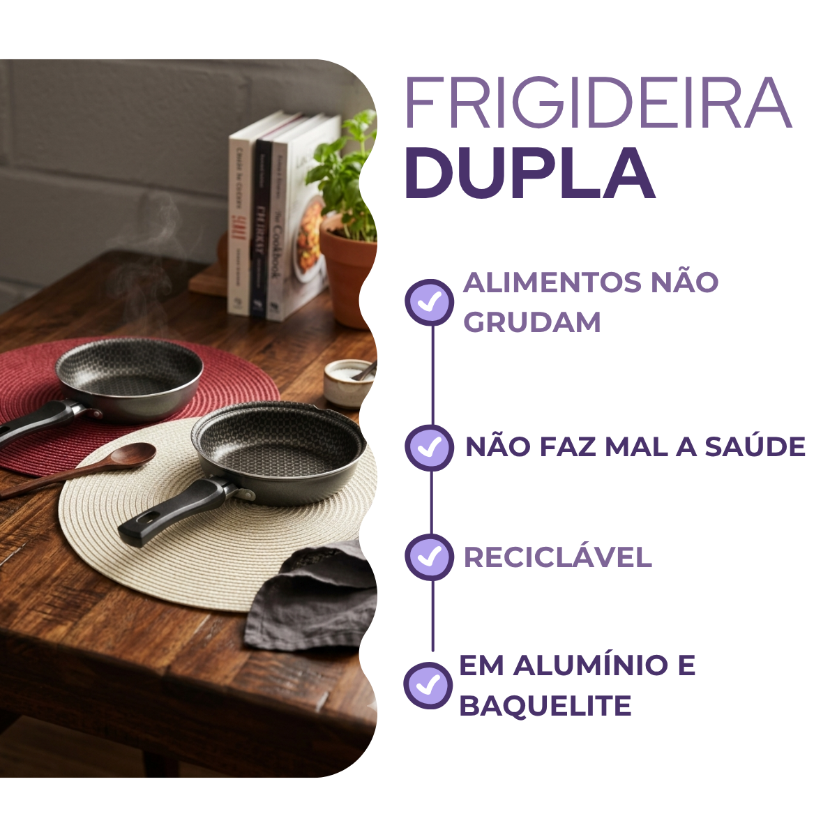 Frigideira Dupla Omeleteira 14cm