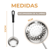 Escumadeira Hotel Aluminio Cabo Baquelite N°9