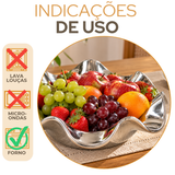 Centro de Mesa Fruteira Alumínio Polido 34cm Fregnani
