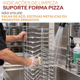 Suporte Cromado para 15 Formas de Pizza 64,5cm Profissional
