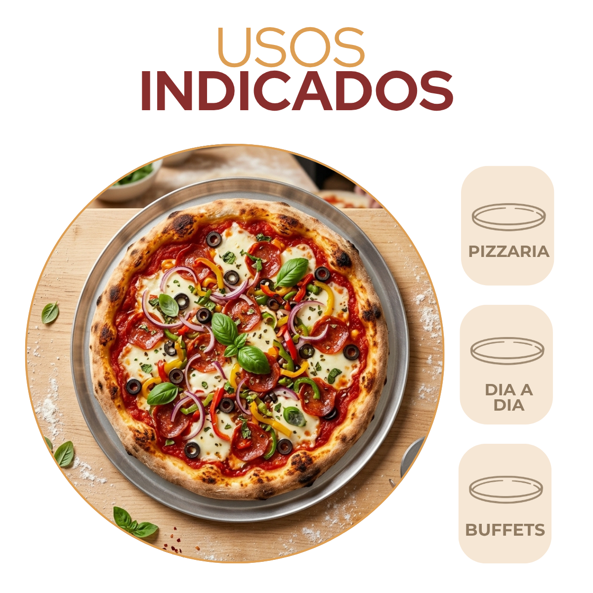 Forma de Pizza com Furos Hotel N35 em Alumínio 35cm
