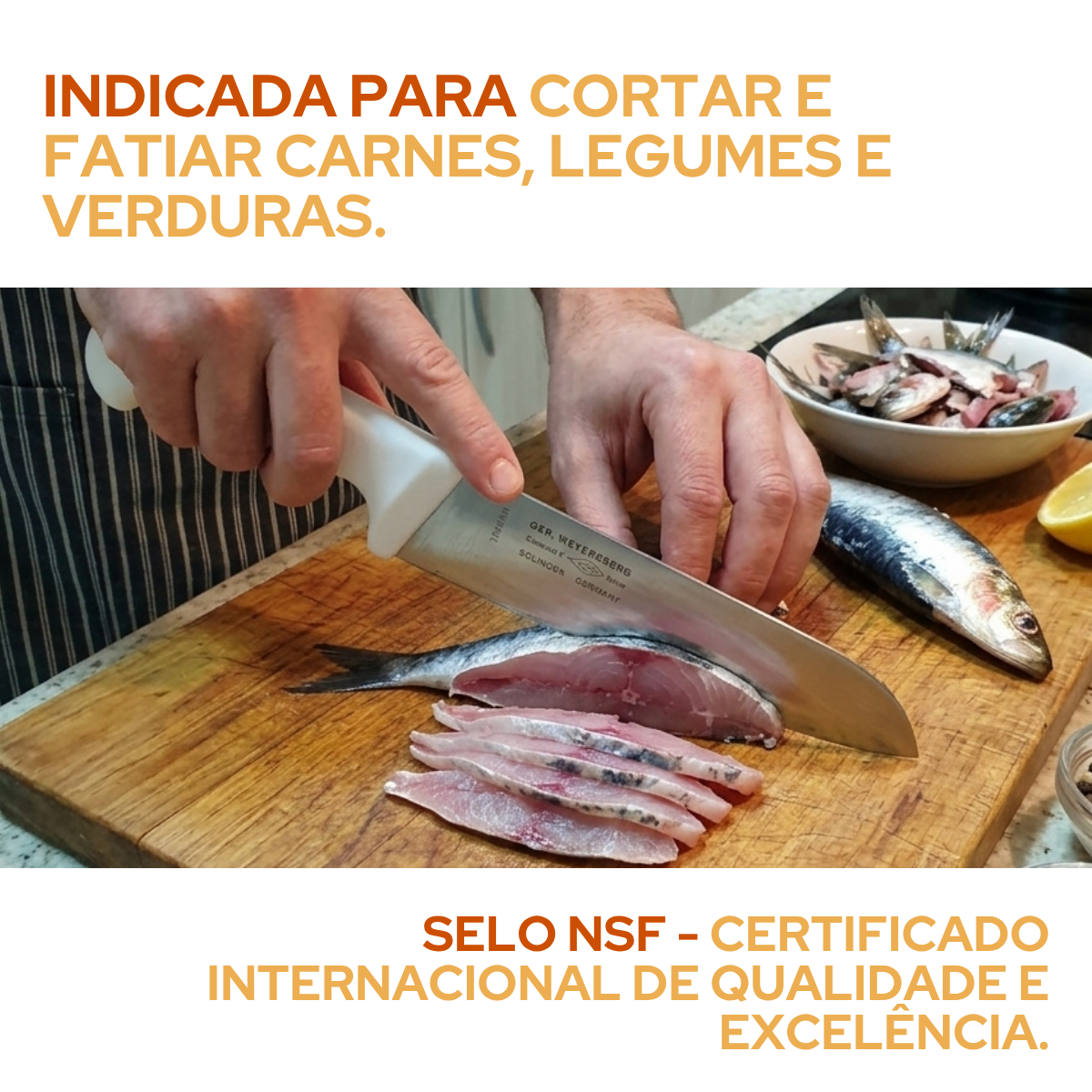 Faca Cheff 8° Cabo Branco